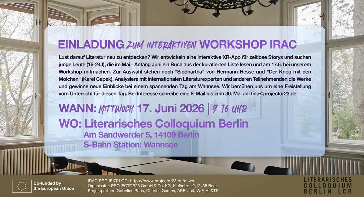 Invitation to the IRAC Timeless Stories workshops